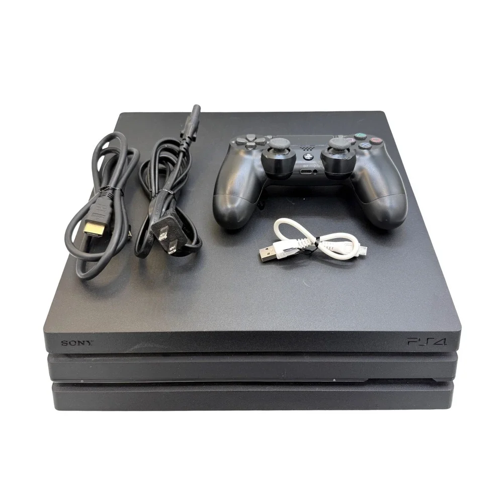 Sony PlayStation 4 Pro 1TB Console Black CUH-7215B Series Bundle Controller Work